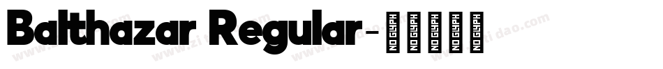 Balthazar Regular字体转换